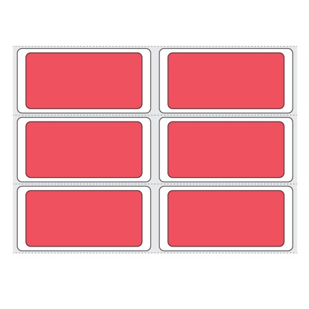 Nevs Direct Thermal Piggy Back Label, Individual 2-up 13/16" x 1-11/16" CS-PB-T2-R